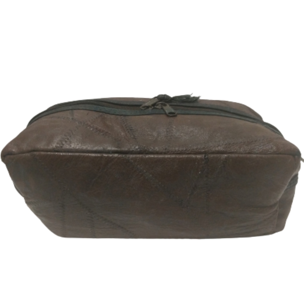 VTG Leather Patchwork Stash Bag Vintage 60s 70s Stash Bag